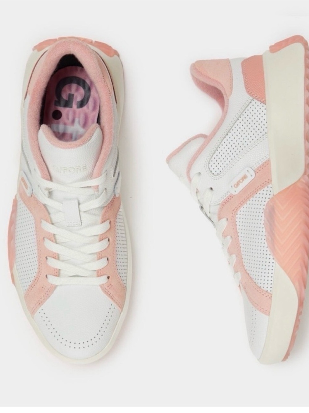 G/fore Women's Pink and White Athletic Sneakers